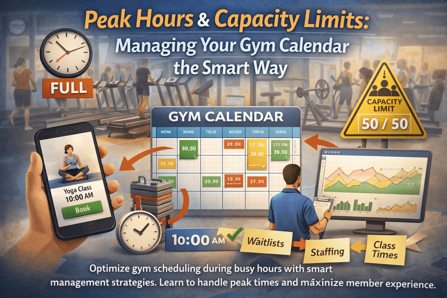 Gym Membership Management Software: Managing Your Gym Calendar the Smart Way During Peak Hours & Capacity Limits